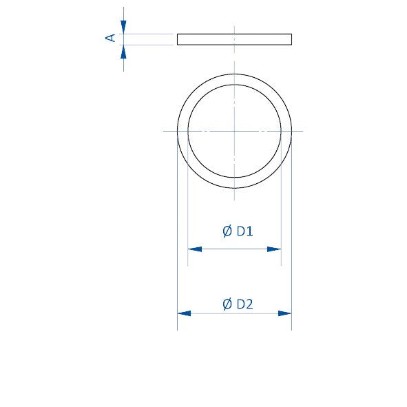 78.053 Seal ring – SZ-DR, hard-pvc white "D1: 10.3 mm, D2: 13.5 mm, H: 2 mm "
