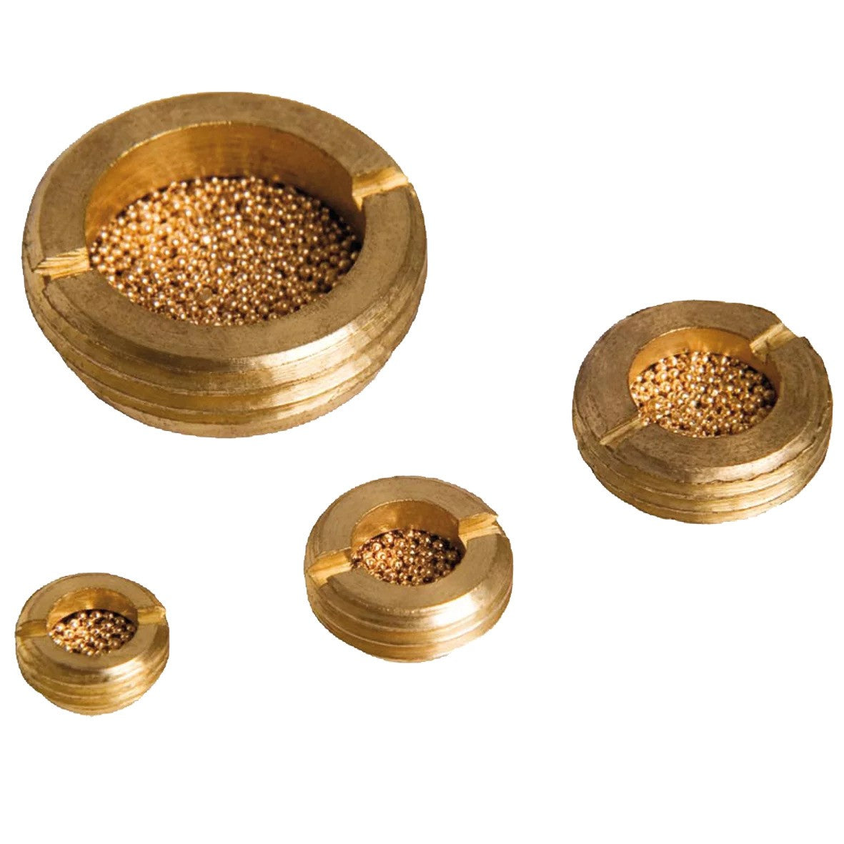 72.022 Silencer with filter function G1/8-male brass with sinter (to + 120°C)
