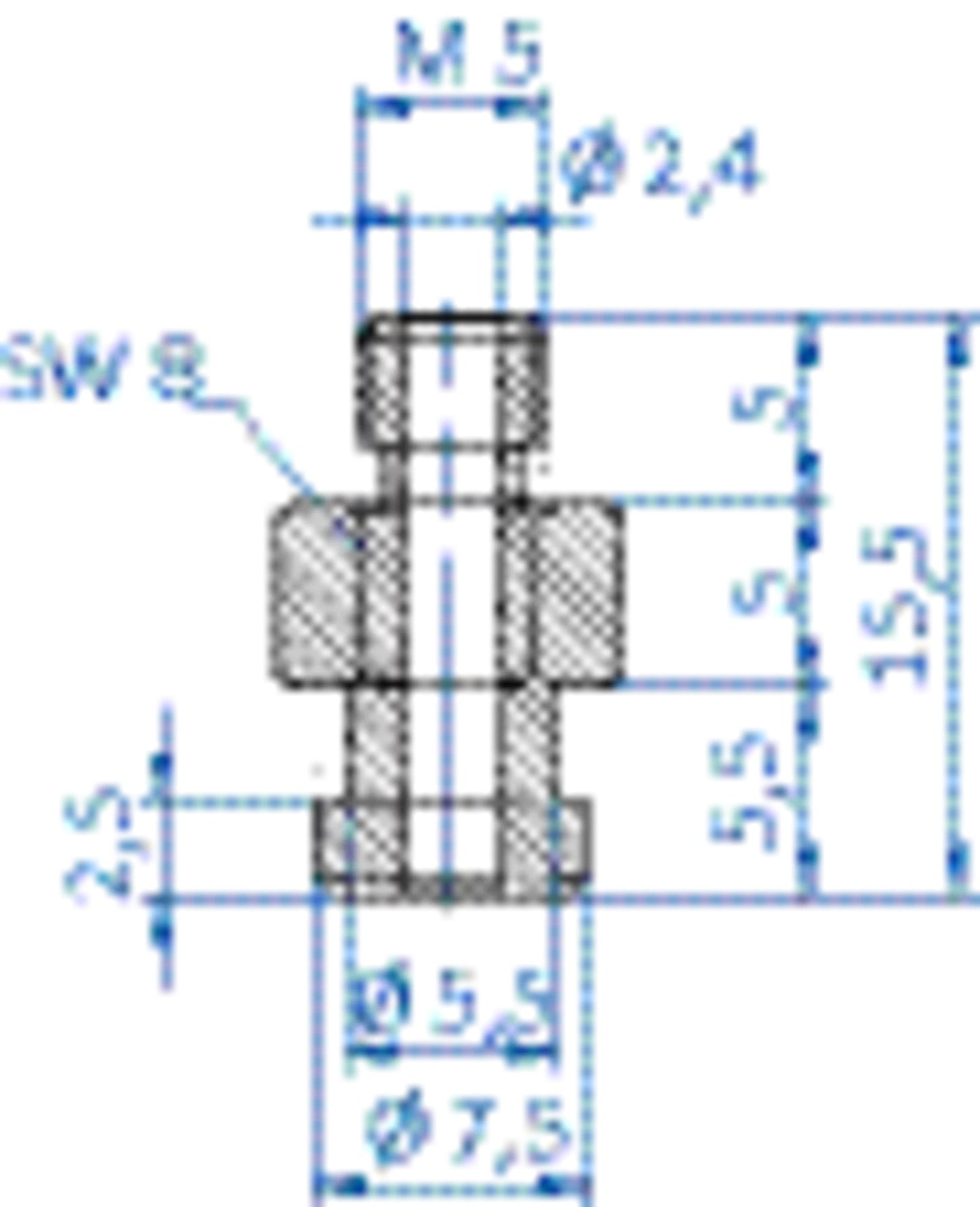 270.094 Fitting M5-male