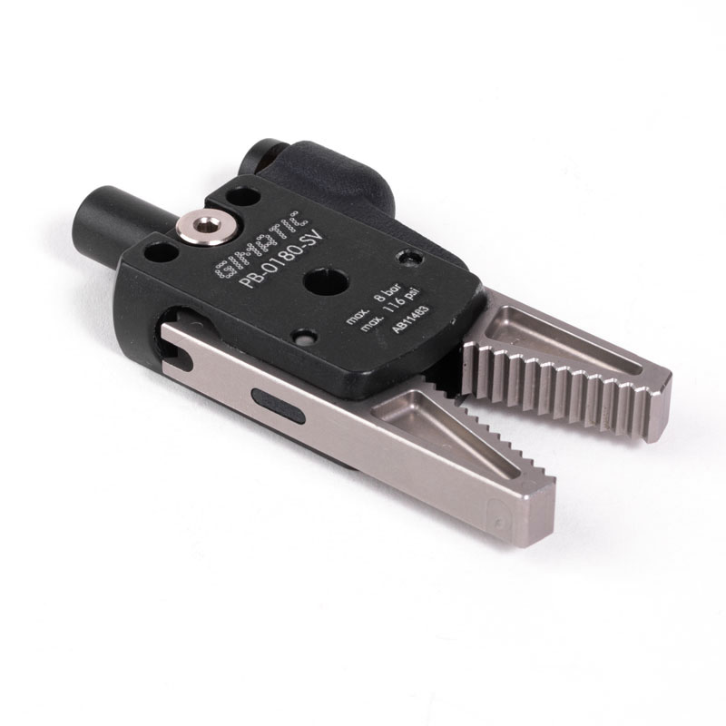 PB-0180-SV Mini PB Sprue Gripper with Vacuum Sensor Detection and Aluminum Jaws