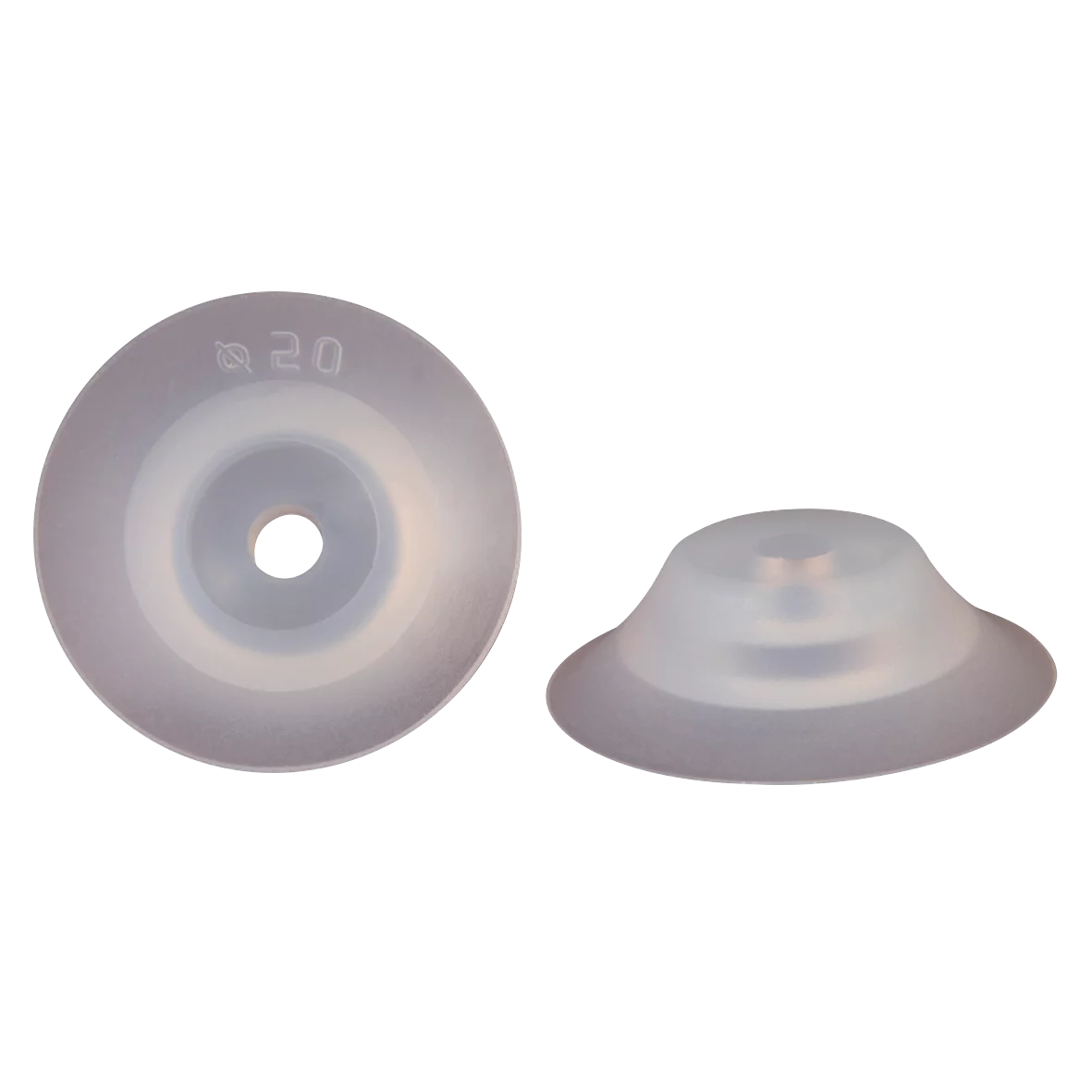 102.050.065.2 Flat vacuum cup diam. 50 mm silicone transparent