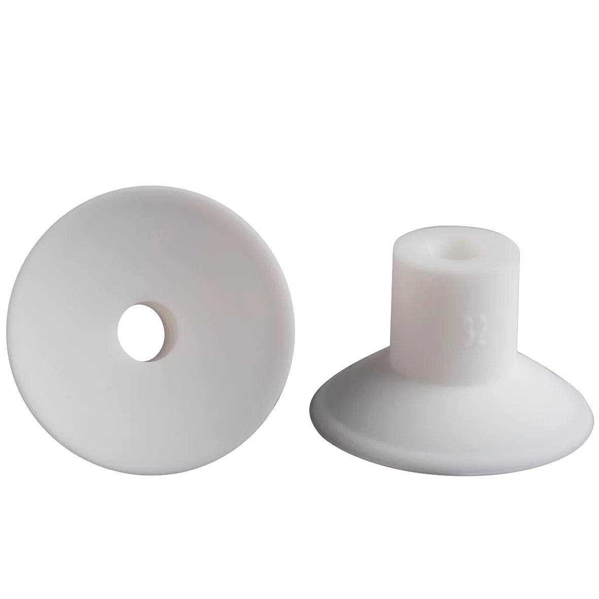 112.020.031.2 Flat vacuum cup diam. 20 mm silicone white