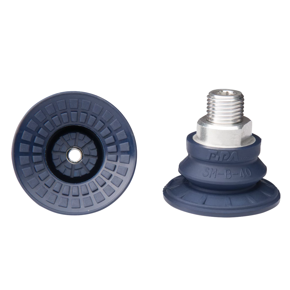 22.040.177.1 Bellows vacuum cup diam. 42 mm (1.5 bellows) NBR blue, with fitting G1/4-male