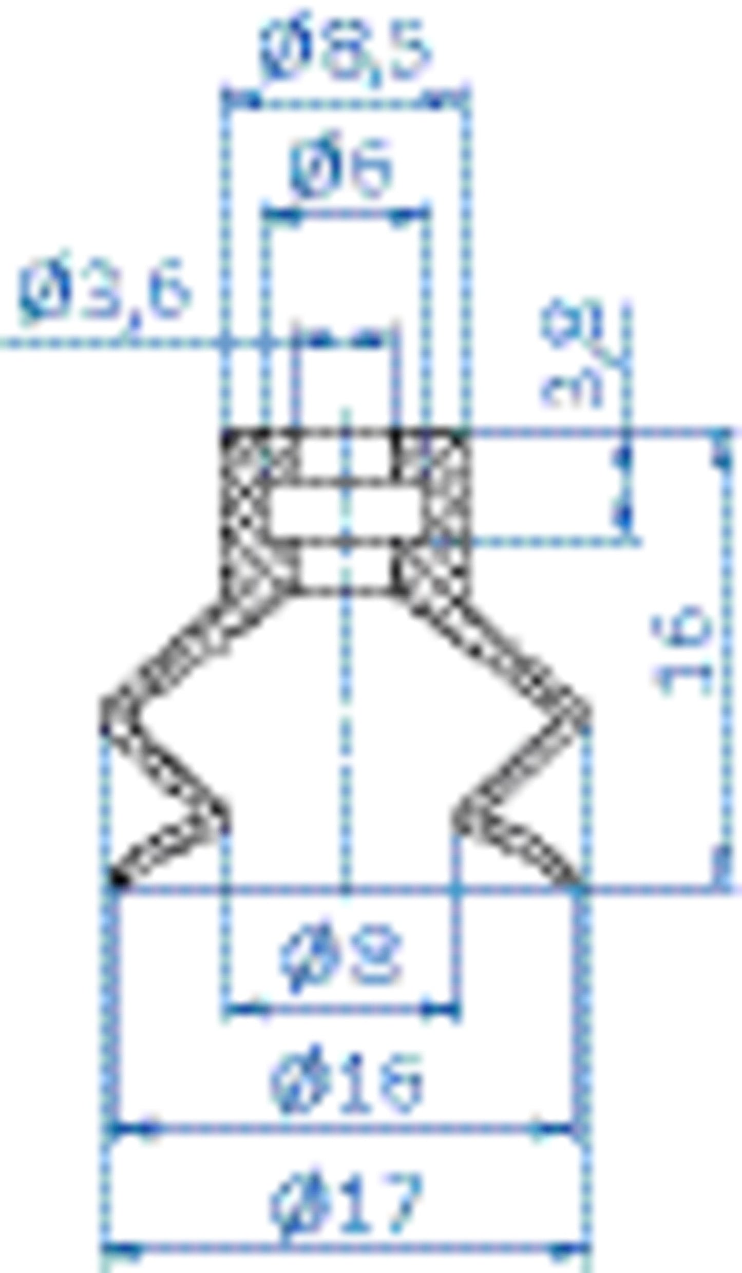 23.015.122.1 Bellows vacuum cup diam. 16 mm (1.5 bellows) NBR black
