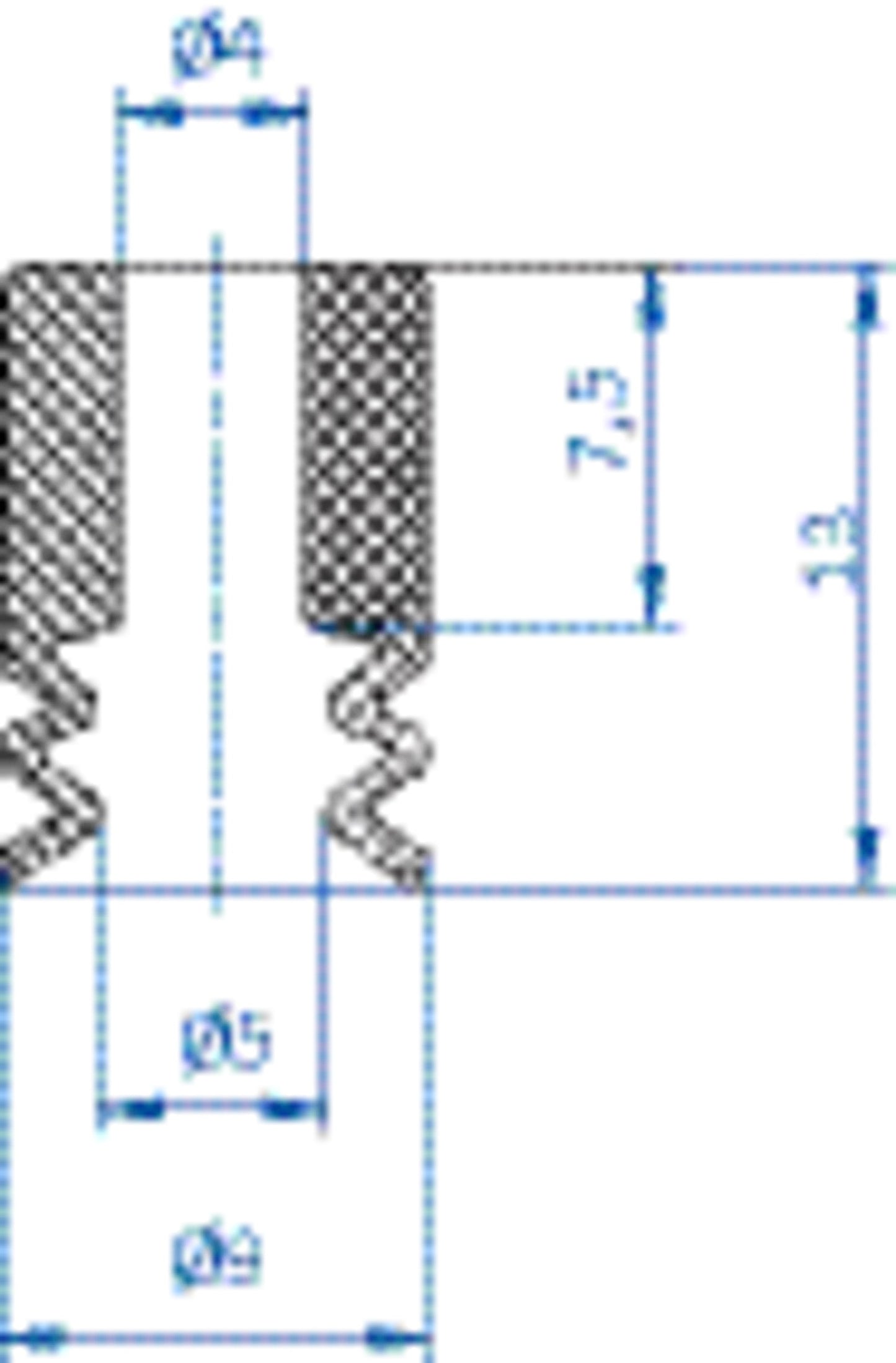 21.009.029.5 Bellows vacuum cup diam. 9 mm (1.5 bellows) PUR blue