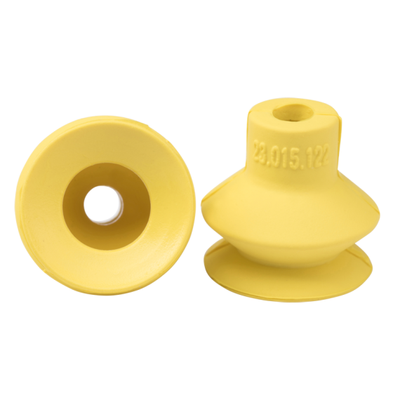 23.015.122.14 Bellows vacuum cup diam. 16 mm (1.5 bellows) HNBR yellow