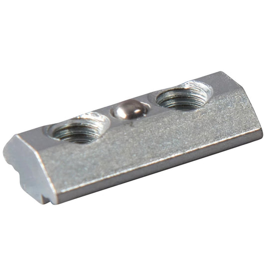 GR01.091A S/MLine channel nut, with ball, push-fit thread 2x M5, 20 x 10.5, steel