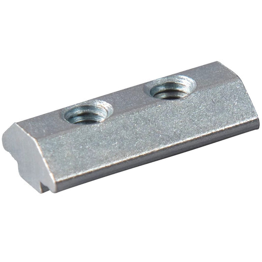 GR01.101A S/MLine channel nut with ball, push-fit thread 2xM5, 45x10.5, steel Hole separatation 35mm