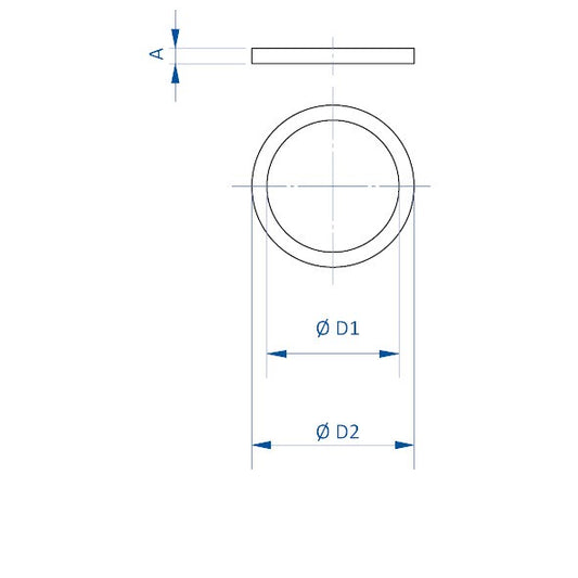 78.054 Seal ring – SZ-DR, hard-pvc white "D1: 13.3 mm, D2: 17.9 mm, H: 2 mm "
